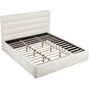 Meridian Adam Cream Chenille Fabric King Bed IMAGE 7