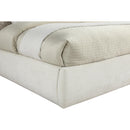 Meridian Adam Cream Chenille Fabric King Bed IMAGE 6