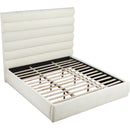 Meridian Adam Cream Chenille Fabric King Bed IMAGE 7