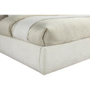 Meridian Adam Cream Chenille Fabric King Bed IMAGE 6