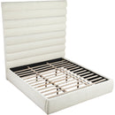 Meridian Adam Cream Chenille Fabric King Bed IMAGE 7