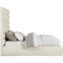 Meridian Adam Cream Chenille Fabric Queen Bed IMAGE 4