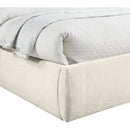 Meridian Adam Cream Chenille Fabric Queen Bed IMAGE 6
