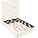 Meridian Adam Cream Chenille Fabric Queen Bed IMAGE 7