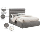 Meridian Adam Grey Chenille Fabric Full Bed IMAGE 10