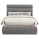 Meridian Adam Grey Chenille Fabric Full Bed IMAGE 3