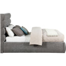 Meridian Adam Grey Chenille Fabric Full Bed IMAGE 4
