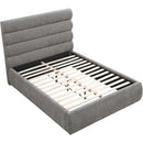 Meridian Adam Grey Chenille Fabric Full Bed IMAGE 7