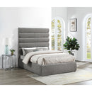 Meridian Adam Grey Chenille Fabric Full Bed IMAGE 2