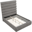 Meridian Adam Grey Chenille Fabric Full Bed IMAGE 7