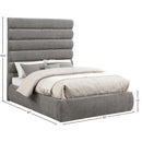 Meridian Adam Grey Chenille Fabric Full Bed IMAGE 9