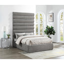 Meridian Adam Grey Chenille Fabric Full Bed IMAGE 2