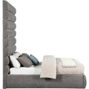 Meridian Adam Grey Chenille Fabric Full Bed IMAGE 4