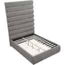 Meridian Adam Grey Chenille Fabric Full Bed IMAGE 7