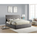 Meridian Adam Grey Chenille Fabric King Bed IMAGE 2