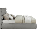 Meridian Adam Grey Chenille Fabric King Bed IMAGE 4