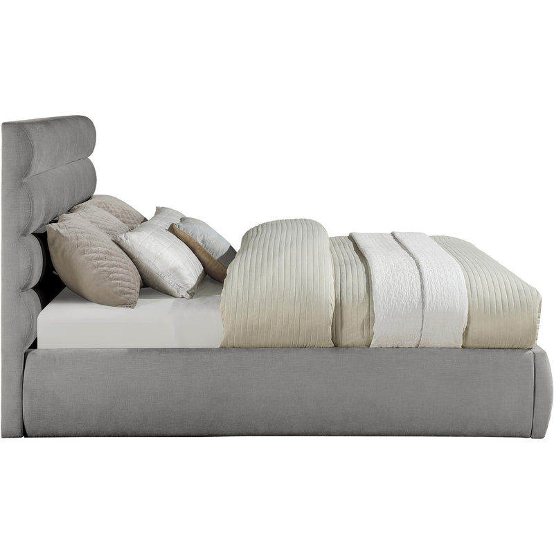 Meridian Adam Grey Chenille Fabric King Bed IMAGE 4
