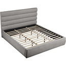 Meridian Adam Grey Chenille Fabric King Bed IMAGE 7