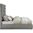 Meridian Adam Grey Chenille Fabric King Bed IMAGE 4