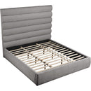 Meridian Adam Grey Chenille Fabric King Bed IMAGE 7