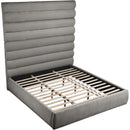 Meridian Adam Grey Chenille Fabric King Bed IMAGE 7