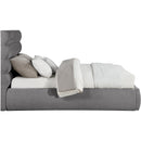 Meridian Adam Grey Chenille Fabric Queen Bed IMAGE 4