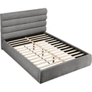 Meridian Adam Grey Chenille Fabric Queen Bed IMAGE 7