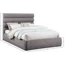 Meridian Adam Grey Chenille Fabric Queen Bed IMAGE 9