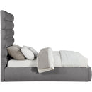 Meridian Adam Grey Chenille Fabric Queen Bed IMAGE 4