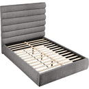 Meridian Adam Grey Chenille Fabric Queen Bed IMAGE 7