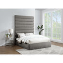 Meridian Adam Grey Chenille Fabric Queen Bed IMAGE 2