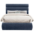 Meridian Adam Navy Chenille Fabric Full Bed IMAGE 3