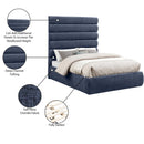 Meridian Adam Navy Chenille Fabric Full Bed IMAGE 10