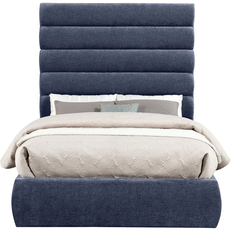 Meridian Adam Navy Chenille Fabric Full Bed IMAGE 3