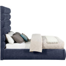 Meridian Adam Navy Chenille Fabric Full Bed IMAGE 4