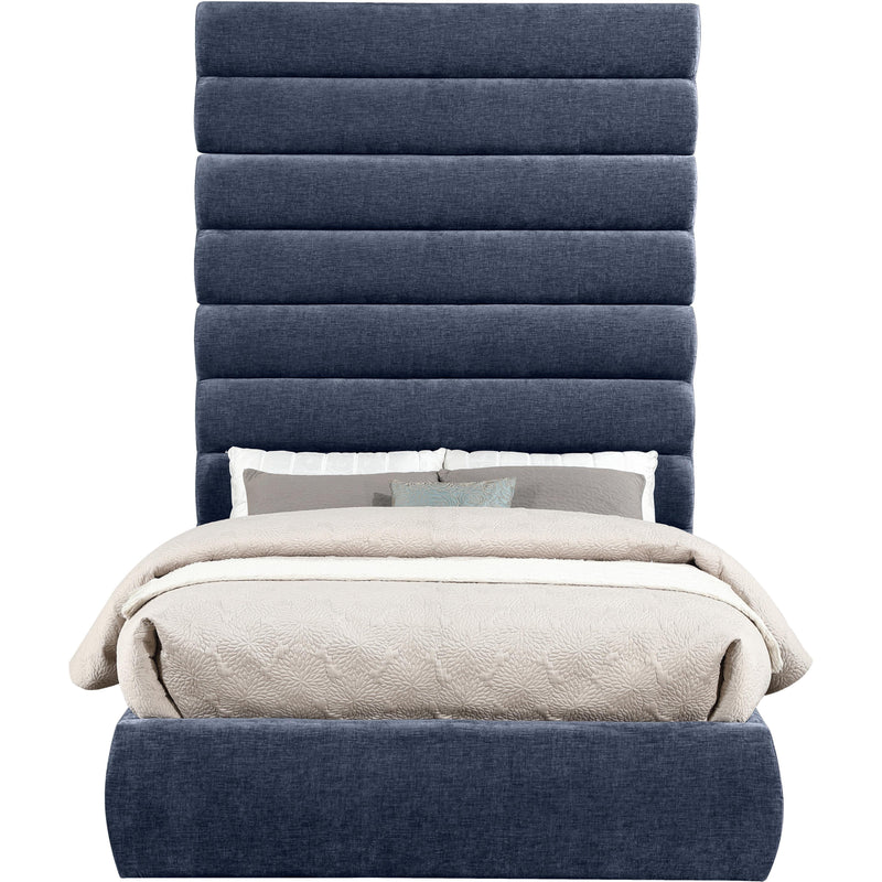 Meridian Adam Navy Chenille Fabric Full Bed IMAGE 3