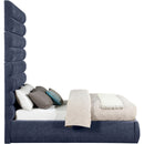 Meridian Adam Navy Chenille Fabric Full Bed IMAGE 4