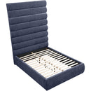 Meridian Adam Navy Chenille Fabric Full Bed IMAGE 7