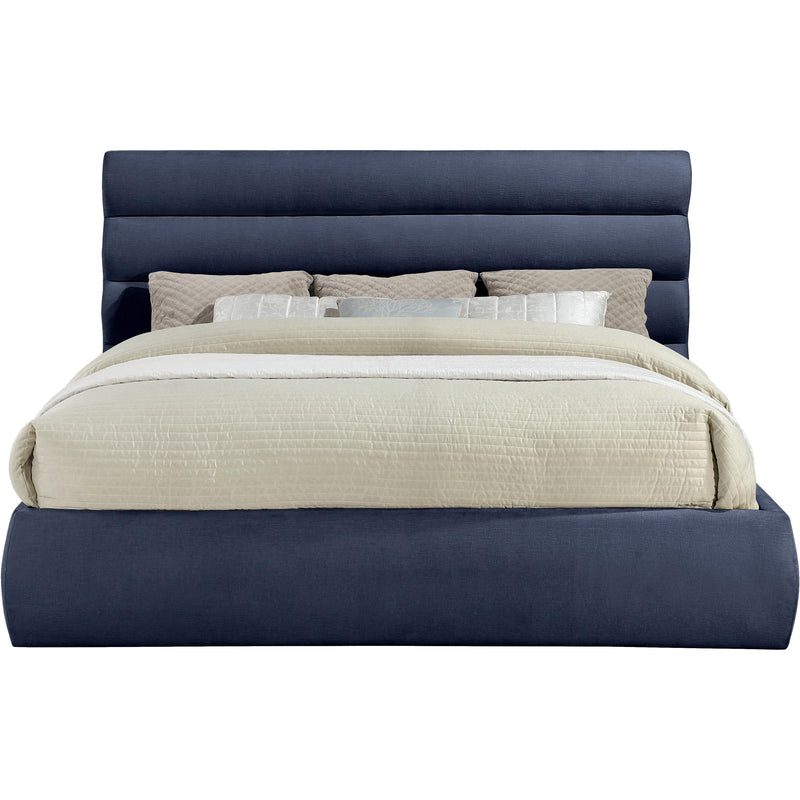 Meridian Adam Navy Chenille Fabric King Bed IMAGE 3