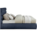 Meridian Adam Navy Chenille Fabric King Bed IMAGE 4