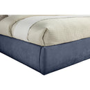 Meridian Adam Navy Chenille Fabric King Bed IMAGE 6