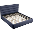 Meridian Adam Navy Chenille Fabric King Bed IMAGE 7