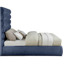 Meridian Adam Navy Chenille Fabric King Bed IMAGE 4