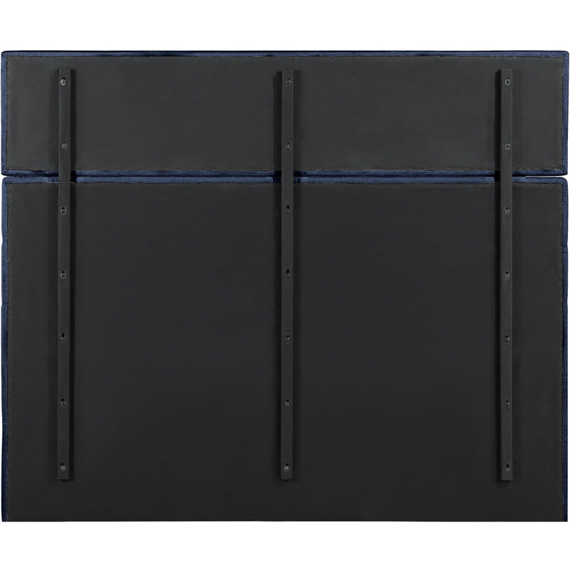 Meridian Adam Navy Chenille Fabric King Bed IMAGE 5