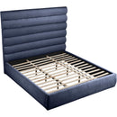 Meridian Adam Navy Chenille Fabric King Bed IMAGE 7