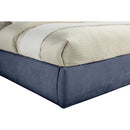 Meridian Adam Navy Chenille Fabric King Bed IMAGE 6