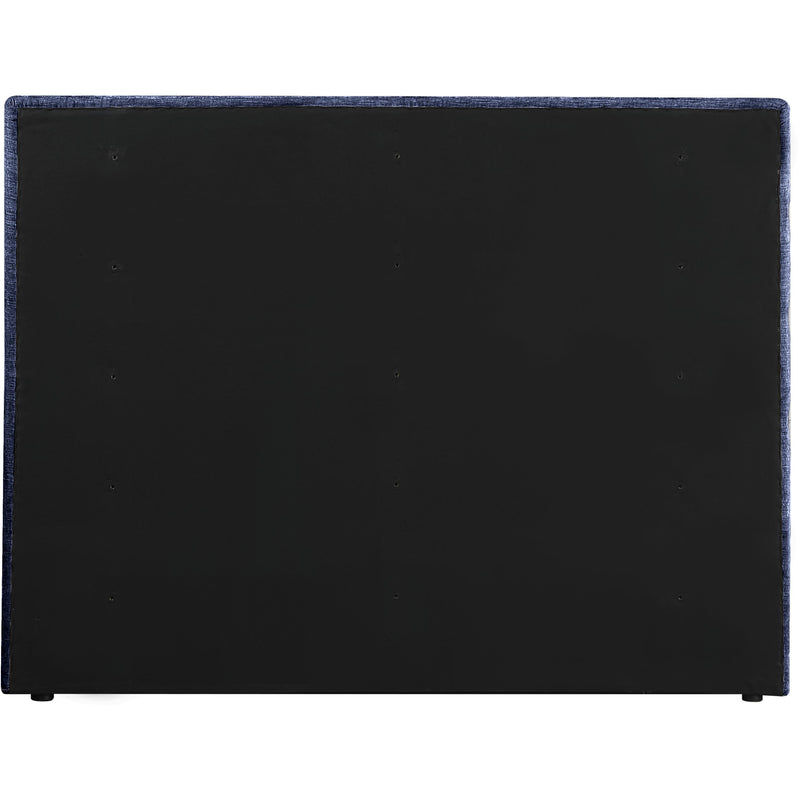Meridian Adam Navy Chenille Fabric Queen Bed IMAGE 5
