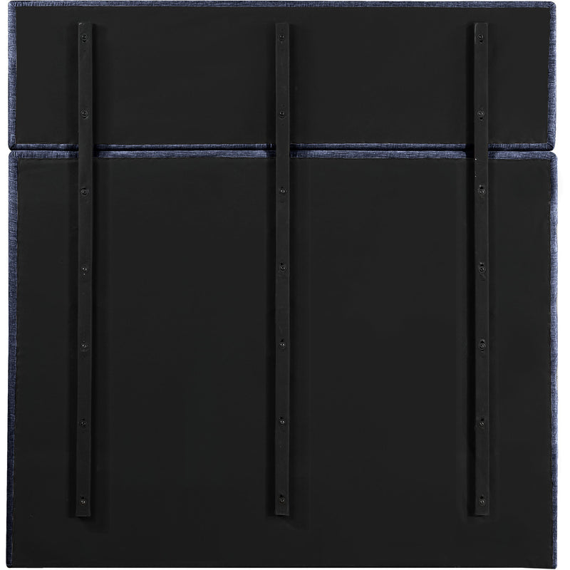 Meridian Adam Navy Chenille Fabric Queen Bed IMAGE 5