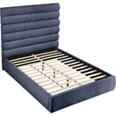 Meridian Adam Navy Chenille Fabric Queen Bed IMAGE 7