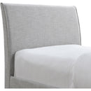 Meridian Myles Grey Linen Textured Fabric Twin Trundle Bed IMAGE 6